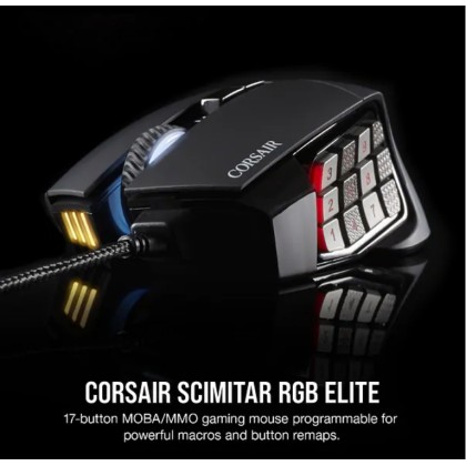 Corsair Scimitar RGB Elite Wired Gaming Mouse Mechanical Home Computer Eat Chicken Macro