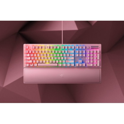 Razer Black Widow V3 pink crystal game gaming 104-key RGB backlit mechanical keyboard with wrist rest