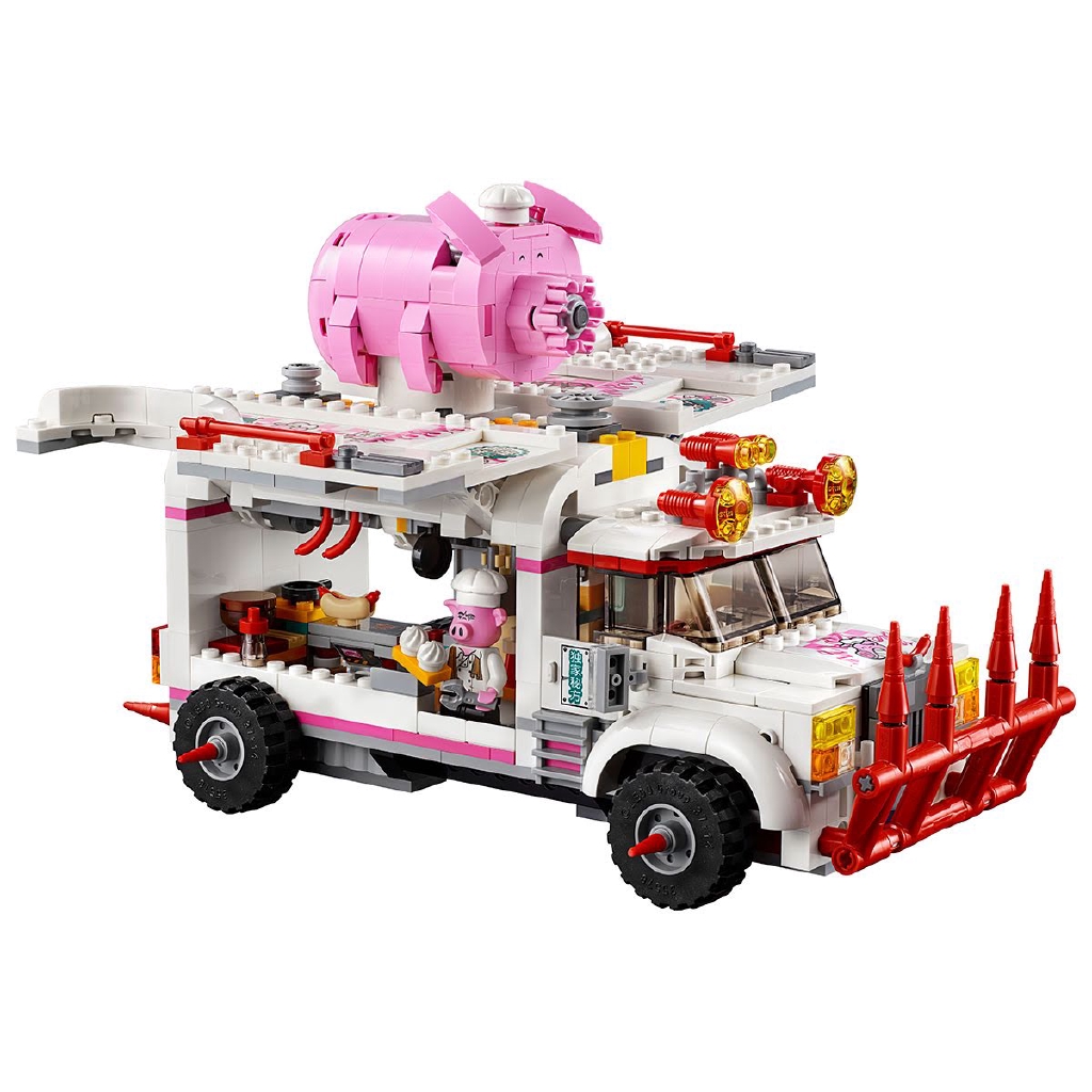 Original Lego 80009 Wukong Xiaoxia Pig Chef Mobile Nail Rake Car